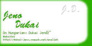 jeno dukai business card